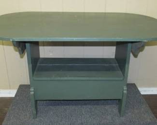 Painted Table - Top Flips Up & Converts Into a Bench