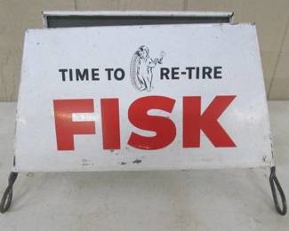 1950's Metal Fisk Tire Store Display - Double Sided