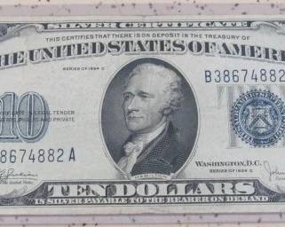 1934 $10 Silver Certificate 