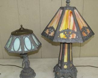 Slag Glass Lamps
