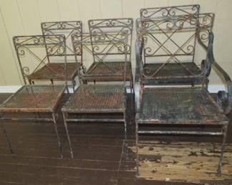 6 - Wrought Iron Chairs
