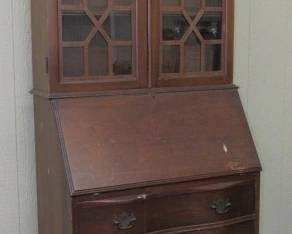 Mahogany Bookcase w/Secretary Desk