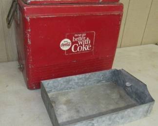 1960's Coke Cooler w/Tray