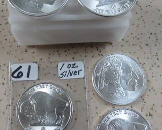 1 oz. Silver Buffalo Rounds
