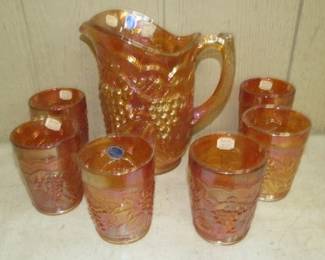 Imperial Glass Carnival Water Set