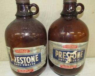 1940's Prestone Anti-Freeze Glass Bottles