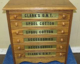 Oak Spool Cabinet