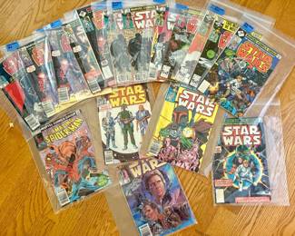Vintage Star Wars and Spiderman Comics