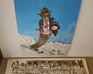 Ski Bum poster. Vintage Photograph 