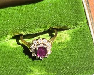 Ruby and 14kt gold 