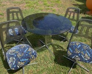 Smokey Lucite space age dining set