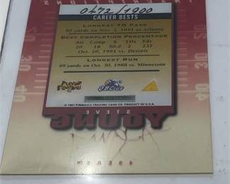 Lot 571: 1997 Pinnacle Inscriptions Steve Young Auto #d /1900 (photo 2)