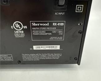 Lot 0329: Sherwood RX-4109 AM/FM Stereo Receiver, 2×100W (photo 3)