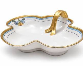 Lot 10009: Erdmann Schlegelmilch Prov Saxe Porcelain Clover Dish — current bid $5