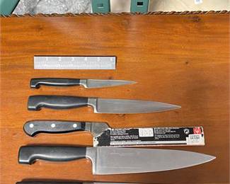 Lot 10030: Wüsthof & Unmarked German Kitchen Knives, Set of 5 (photo 4)