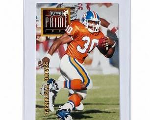 Lot 0598: 1996 Playoff Prime Terrell Davis SAMPLE Promo Card — current bid $5