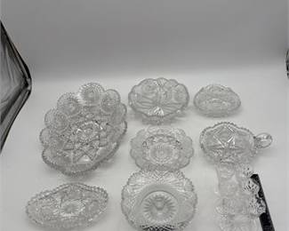 Lot 0674: American Brilliant Period Cut Glass Tableware, 13 Pcs (photo 3)