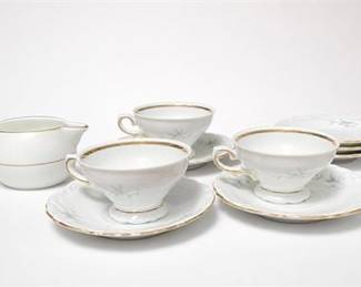 Lot 10023: Winterling Bavarian Porcelain Tea Set with Lanka Creamer — current bid $5
