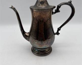 Lot 0588: Silver-Plated Baluster Coffee Pot, Apparently Unmarked (photo 3)