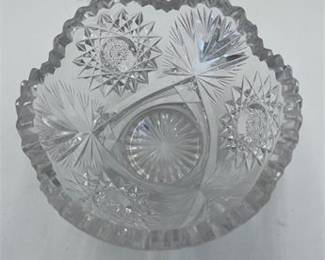 Lot 644: American Brilliant Cut Glass Footed Bowl (photo 4)