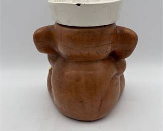 Lot 0325: Figural Ceramic Mouse Cookie Jar, Sailor-Hat Lid (photo 2)