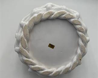 Lot 378: Studio Nova (Mikasa) White Glazed Ceramic Basket (photo 2)