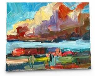 Lot 821: Jose Trujillo "Desert Clouds" Oil on Canvas, 2019 — current bid $26