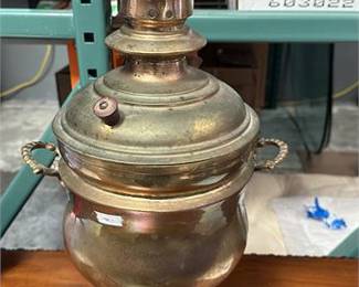 Lot 10067: Unmarked Brass Charcoal-Burning Samovar Tea Urn (photo 6)