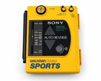 Lot 0769: Sony WM-F73 Walkman Sports FM/AM Cassette Player — current bid $18