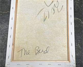 Lot 819: Oil on Canvas, Expressionist Bird Study, 11 × 14 in. (photo 2)