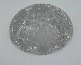 Lot 646: American Brilliant Period Cut Glass Low Bowl, 9 in. (photo 3)