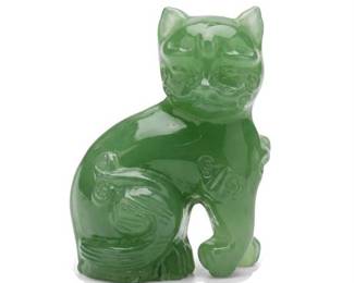 Lot 561: Franklin Mint Curio Cabinet Cats "Ch'ing Dynasty" Figure (photo 2)