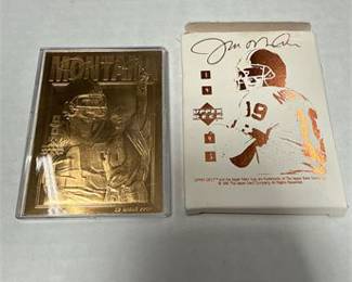 Lot 0757: Upper Deck 1995 Joe Montana 23KT Gold Foil Card (photo 2)