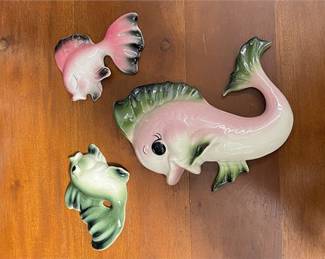 Lot 10035: Norcrest Japan Ceramic Fish Wall Plaques, Set of 3 (photo 2)