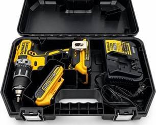 Lot 0573: DeWalt 20V MAX XR Brushless Drill/Driver Kit — current bid $31