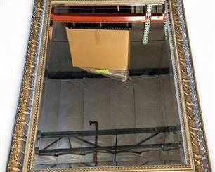 Lot 0711: The Home Depot HDM072436G Silver-Gilt Beveled Wall Mirror — current bid $5