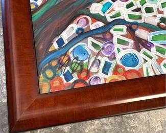 Lot 0740: Acrylic Painting, "Wedding Day," Signed "Livia 2017" (photo 3)