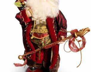 Lot 5565: Old World Style Father Christmas Standing Figure — current bid $6