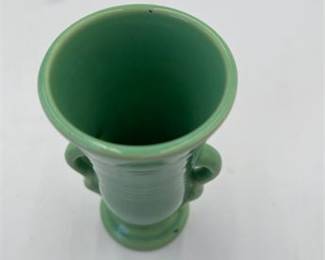 Lot 560: American Art Pottery Green Two-Handled Vase (photo 5)