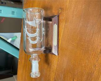 Lot 10049: Glass Spanish Galleon Decanter on Wooden Cradle Stand (photo 2)