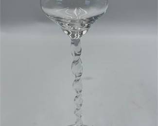 Lot 631: Twist-Stem Cordial Glasses, Set of 6, Colorless Glass (photo 6)