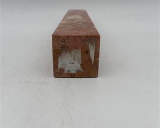 Lot 0452: Polished Red Marble Decorative Obelisk, 7.75 in. (photo 3)