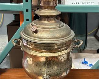 Lot 10067: Unmarked Brass Charcoal-Burning Samovar Tea Urn (photo 8)
