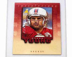 Lot 571: 1997 Pinnacle Inscriptions Steve Young Auto #d /1900 — current bid $5