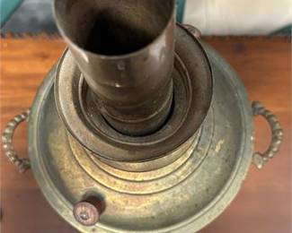 Lot 10067: Unmarked Brass Charcoal-Burning Samovar Tea Urn (photo 7)