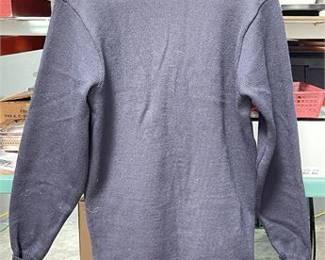 Lot 10037: Gray Knit Varsity Letterman Cardigan With Felt C Patch (photo 3)