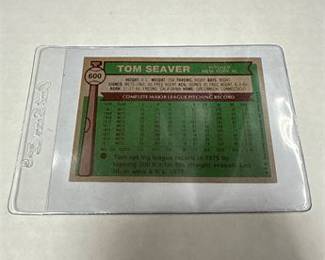 Lot 0758: 1976 Topps #600 Tom Seaver Baseball Card (photo 2)