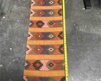 Lot 807: Anatolian-Style Flat-Woven Kilim Runner, 53 × 14 in (photo 3)