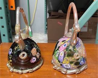 Lot 10015: Attributed Paul Counts Millefiori Art Glass Teapots (photo 3)