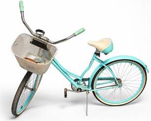Lot 0532: Schwinn Teal Single-Speed Step-Through Cruiser Bicycle — current bid $44